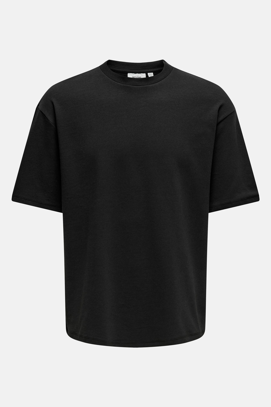 Zwart T-shirt met korte mouwen van ONLY & SONS® met een ronde hals en een casual pasvorm.