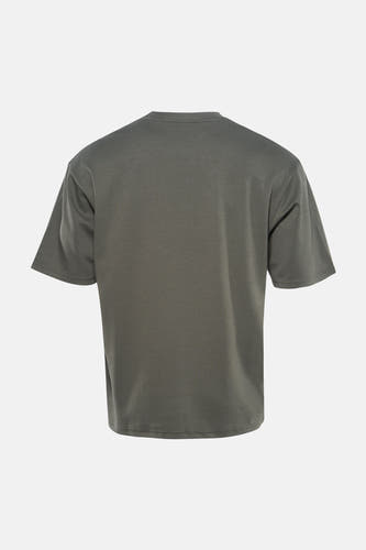 Groen T-shirt met korte mouwen van ONLY & SONS, effen design, casual pasvorm, gezien van achteren.
