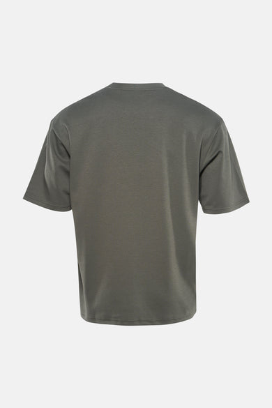 T-shirt vert à manches courtes ONLY & SONS, design uni, coupe décontractée, vu de dos.