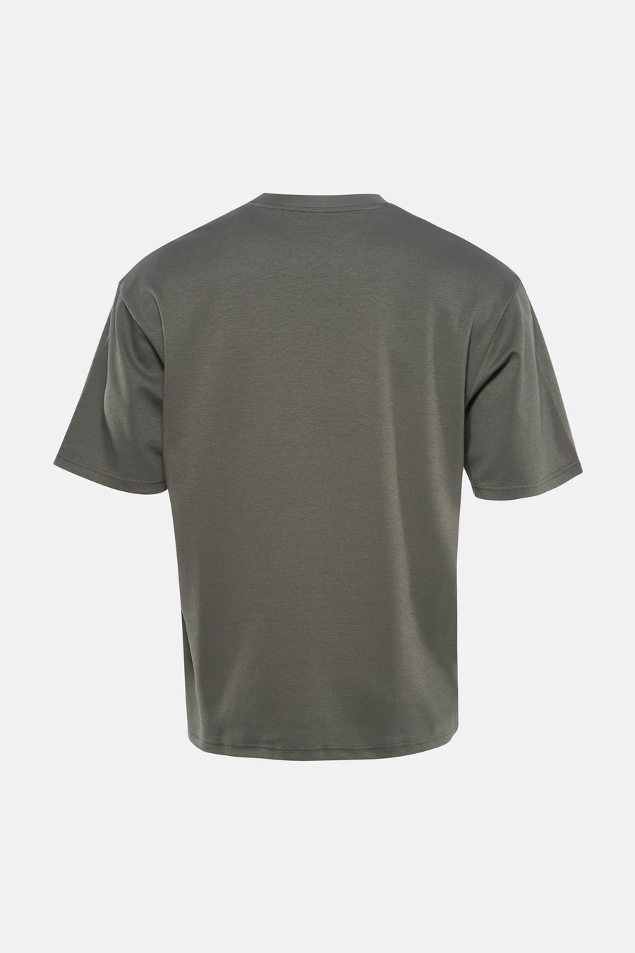 Groen T-shirt met korte mouwen van ONLY & SONS, effen design, casual pasvorm, gezien van achteren.
