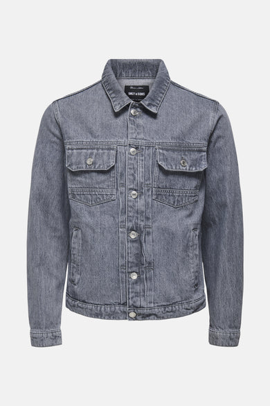 Jeansjas Mid grey denim - ONLY & SONS®
