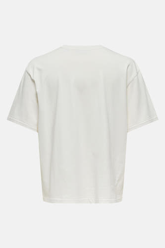 T-shirt blanc à manches courtes d'ONLY & SONS, uni et avec une coupe décontractée.
