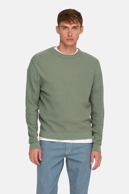 Pull met ronde hals - groen