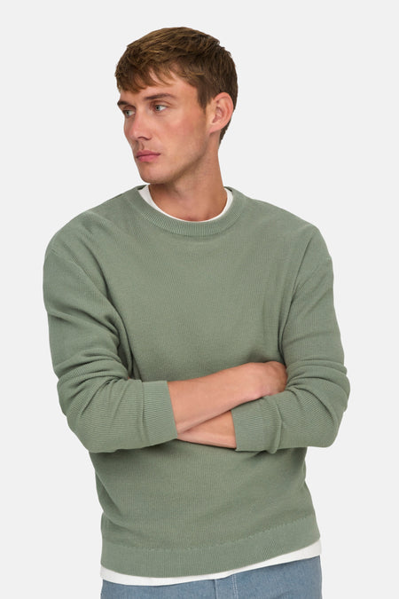 Pull met ronde hals - groen