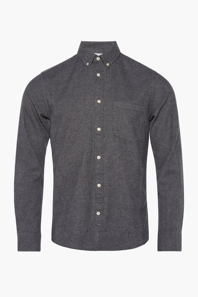 Zwart overhemd met lange mouwen van ONLY & SONS, met knoopsluiting en borstzak.
