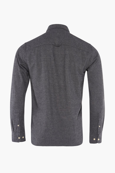 Zwart overhemd met lange mouwen van ONLY & SONS®, achterkant met kraag en manchetten met knopen.
