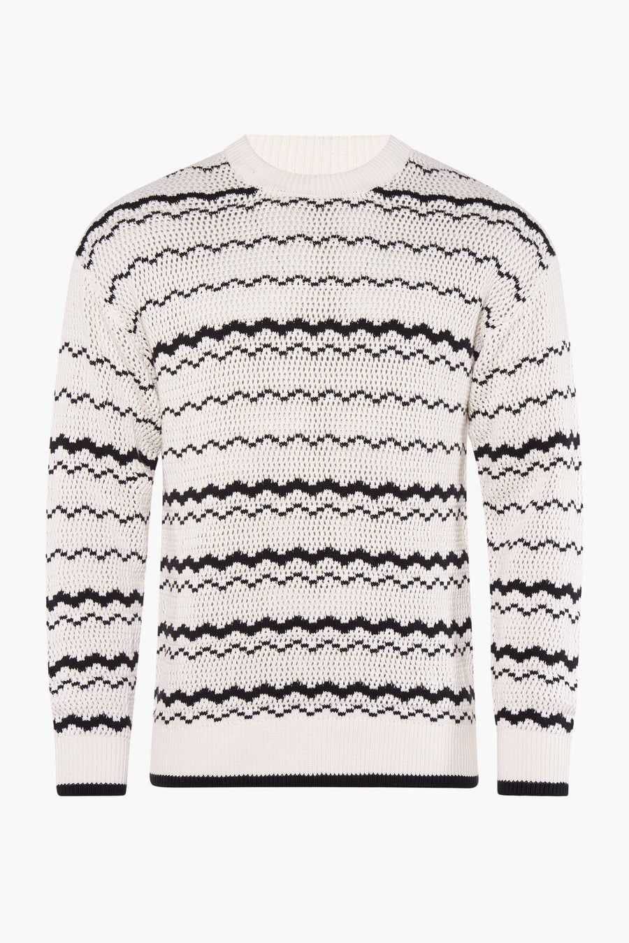Pull met ronde hals - wit