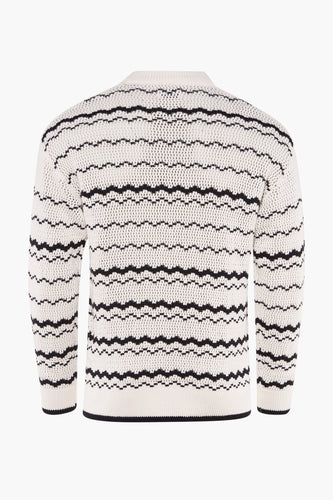 Pull met ronde hals - wit