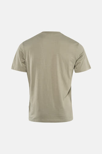 T-shirt vert à manches courtes de ONLY & SONS, couleur unie, coupe décontractée et col rond, dos.