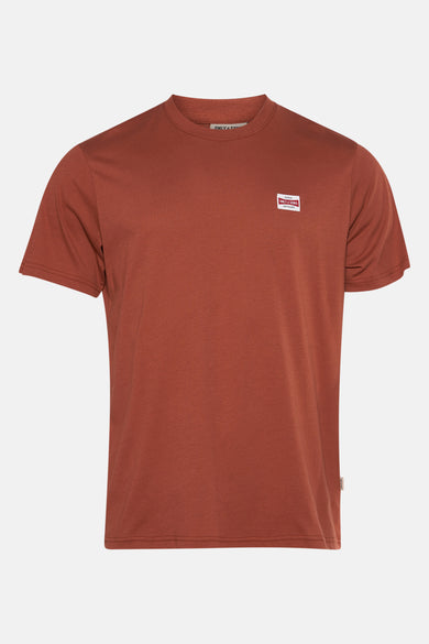 T-shirt orange à manches courtes de ONLY & SONS, avec une badge logo.
