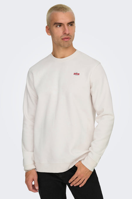 Sweater met ronde hals Wit - ONLY & SONS®