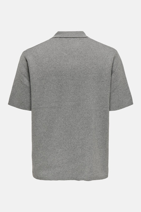 ONSPIN RLX SS SPLIT NECK KNIT