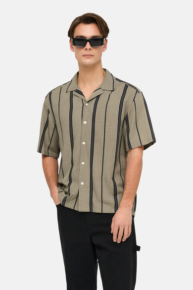 Chemise à manches courtes - Kaki