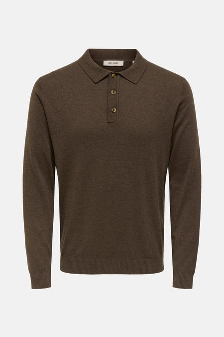 ONSLOUI REG 12 LS MEL POLO KNIT