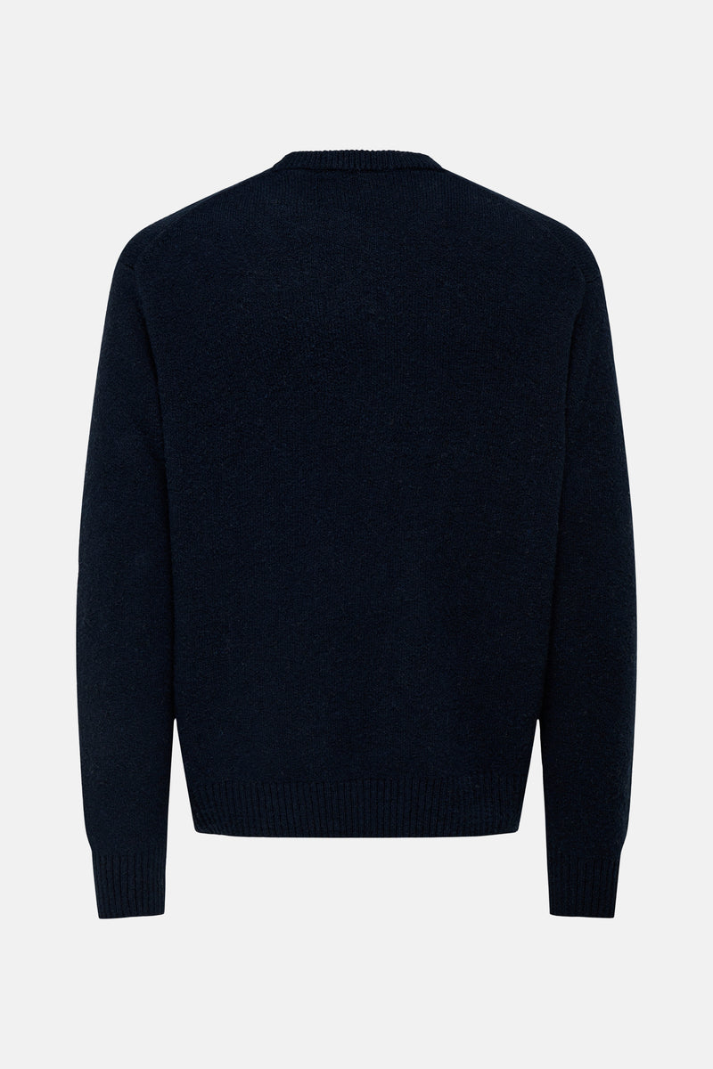 Pull met ronde hals - blauw