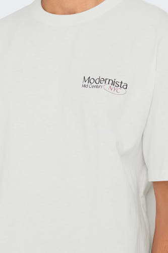 T-shirt blanc avec impression "Modernista".