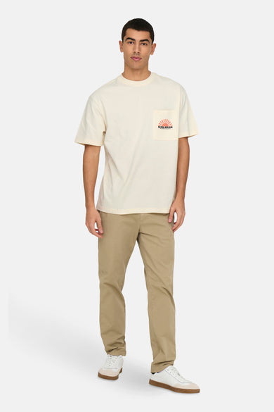 T-shirt (korte mouwen) Ecru - ONLY & SONS®