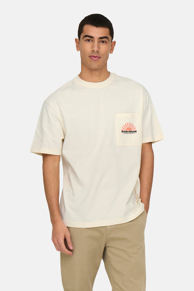 T-shirt met korte mouwen - ecru