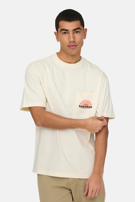 T-shirt met korte mouwen - ecru