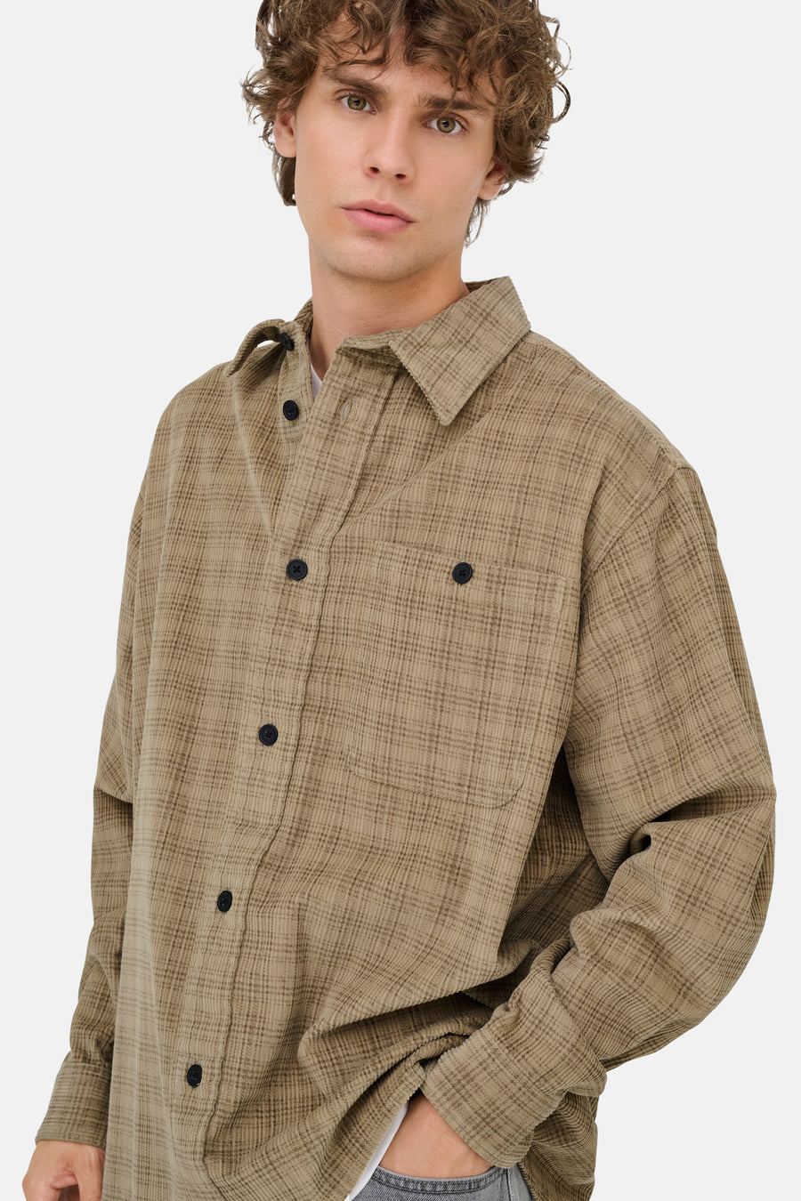 Chemise à manches longues - beige - ONLY & SONS®