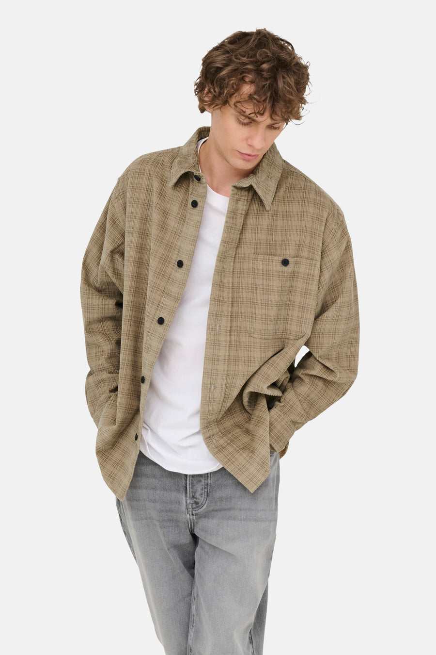 Hemd met lange mouwen - beige