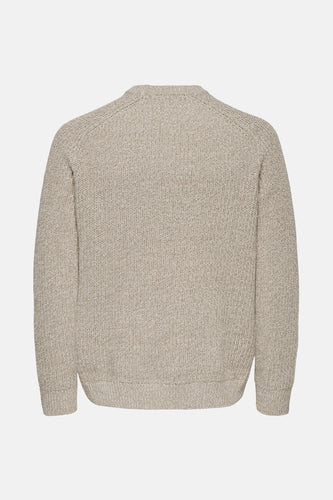Pull met ronde hals - beige - ONLY & SONS®