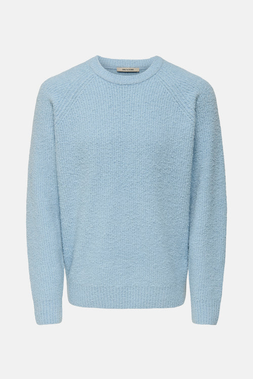 Pull à col rond - bleu