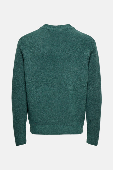 Pull met V-hals - groen