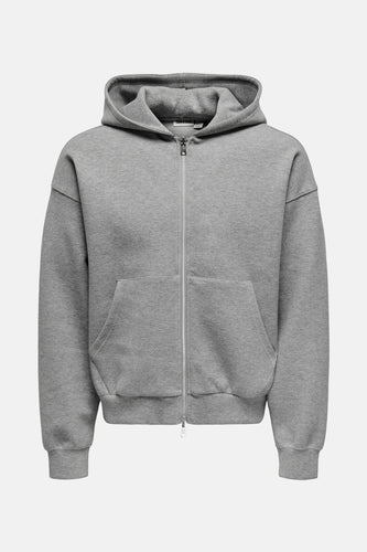 ONSGOYLE BOXY LS SCUBA ZIP HOODIE SWEAT