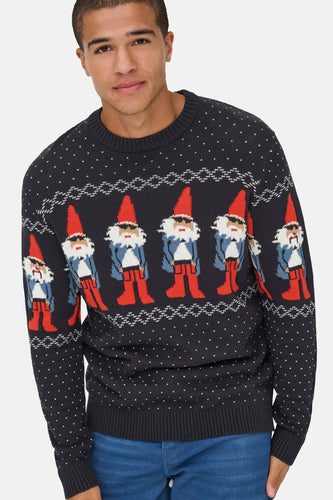 Pull met ronde hals - blauw - ONLY & SONS®