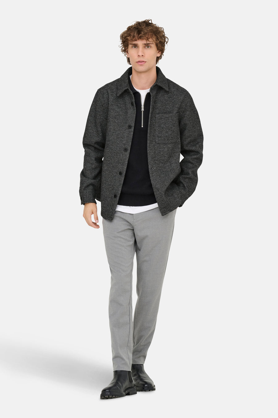 Chemise à manches longues - gris - ONLY & SONS®