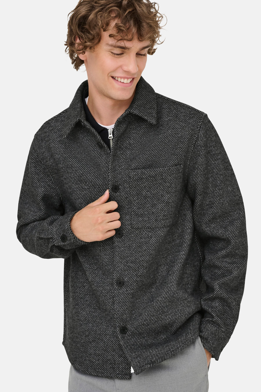 Chemise à manches longues - gris - ONLY & SONS®