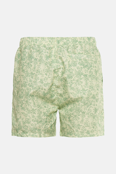 Groene zwemshort van ONLY & SONS, met een bloemenpatroon.