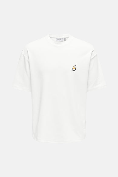 T-shirt écru à manches courtes de ONLY & SONS®, vue arrière.