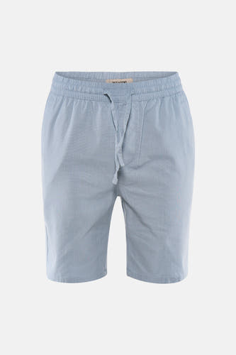 Blauwe short van ONLY & SONS met elastische tailleband, trekkoord en geweven textuur.