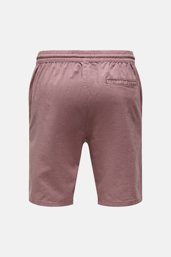 Roze short van ONLY & SONS®, met een elastische tailleband en een achterzak.
