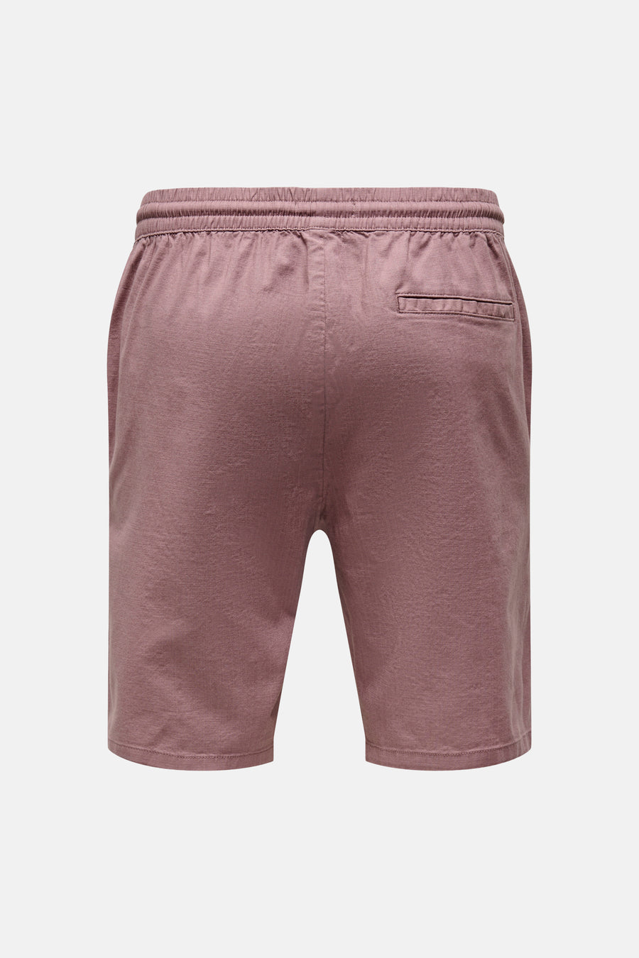 Roze short van ONLY & SONS®, met een elastische tailleband en een achterzak.