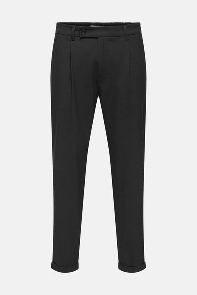 Pantalon noir de ONLY & SONS® avec une ceinture élastique et deux poches arrière.