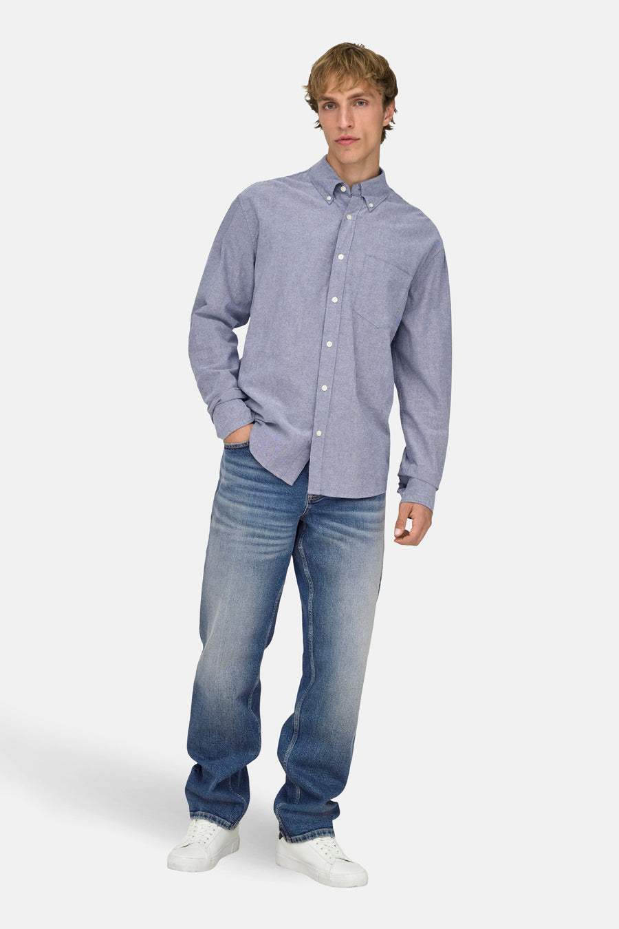 EDGE - mid blue denim