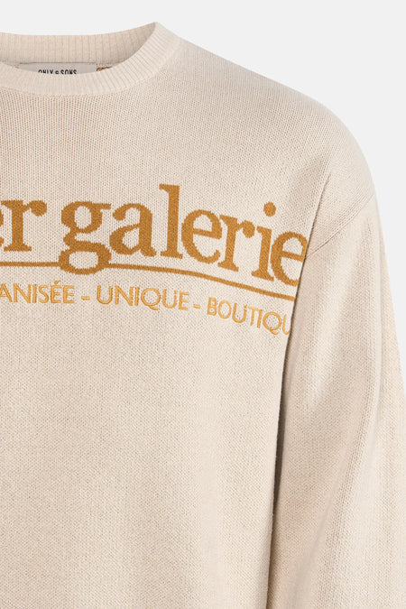 Pull à col rond - écru