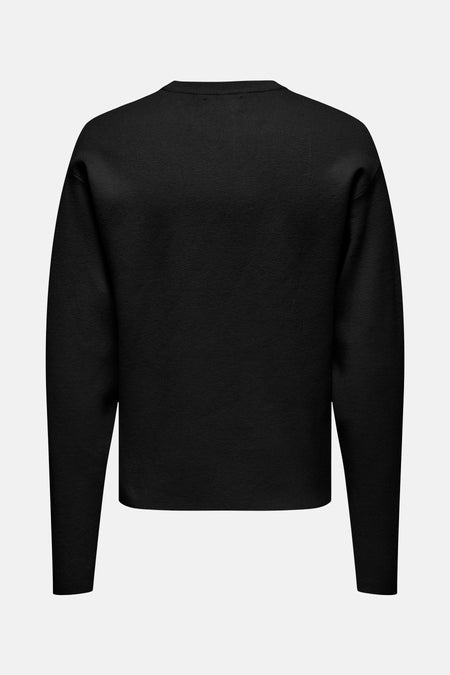 Pull met ronde hals - zwart