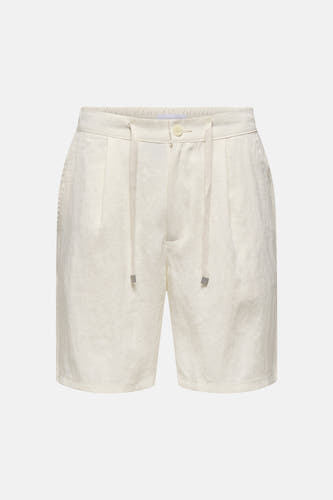 Ecru short van ONLY & SONS, met trekkoord en subtiele plooien aan de voorkant.