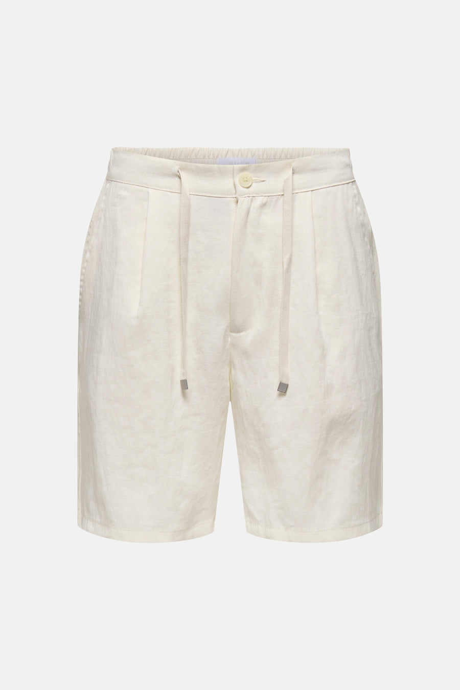 Ecru short van ONLY & SONS, met trekkoord en subtiele plooien aan de voorkant.