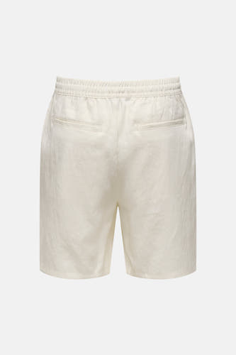 Ecru short van ONLY & SONS, met achterzakken en elastische tailleband.