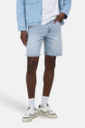 Short - light blue denim