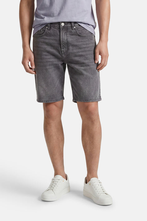 Short - light grey denim