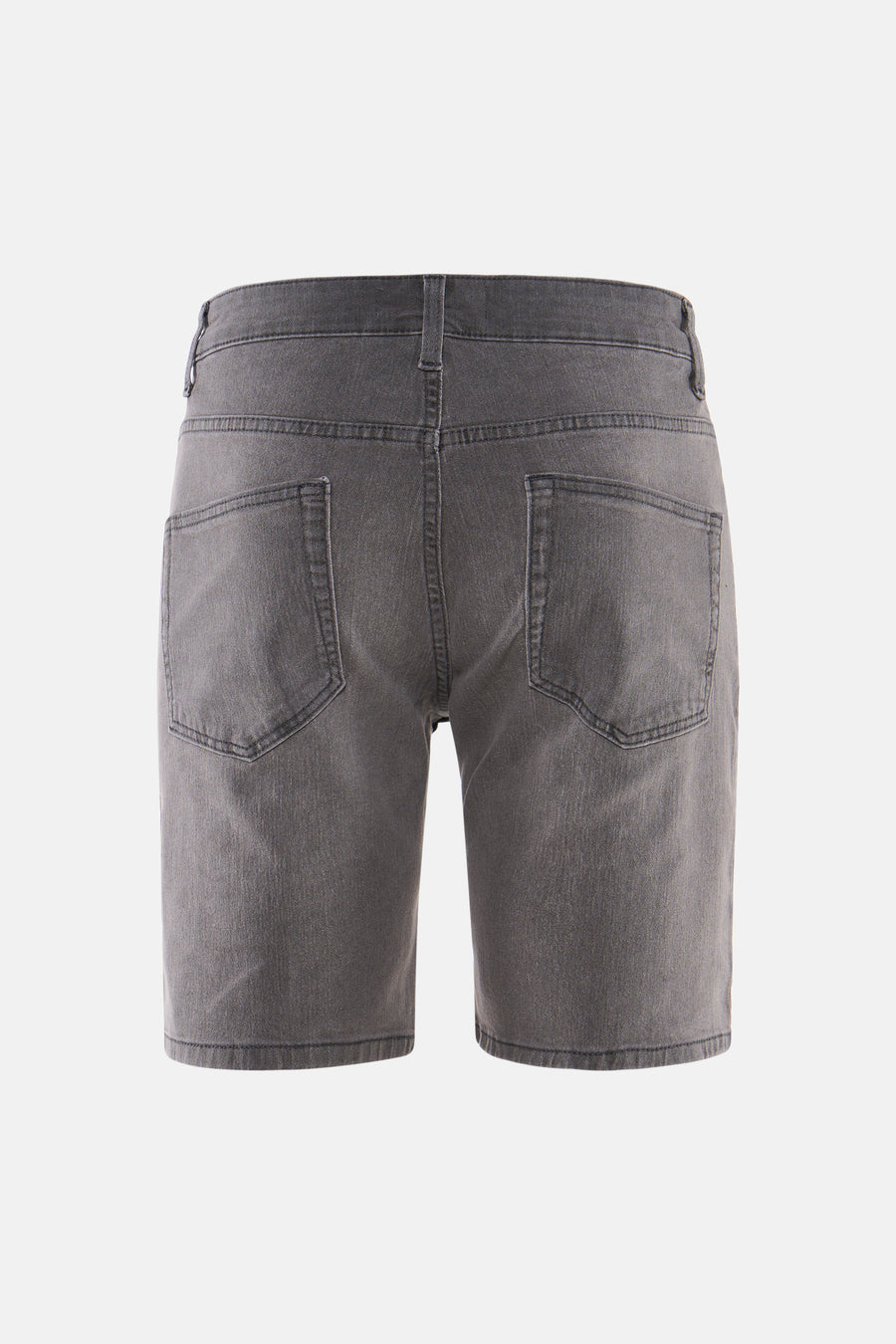 Short en jean gris clair de ONLY & SONS® avec poches arrière visibles et passants de ceinture, présenté de dos.