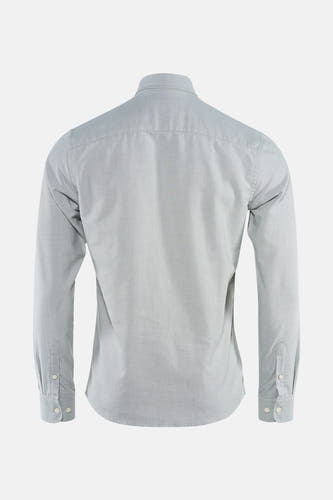 Chemise verte à manches longues d'ONLY & SONS®, vue arrière, tissu uni et détail de boutons sur les manches.