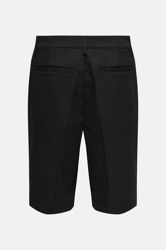 Zwarte korte broek van ONLY & SONS®, achterzijde met twee zakken, strakke pasvorm, gladde stof, rechte zoom