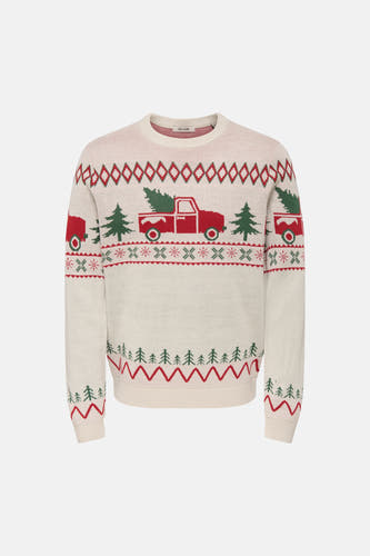 Trui met ronde hals ecru - ONLY & SONS®